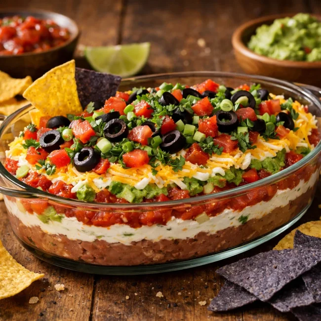 Traditional Mexican Fiesta Dip