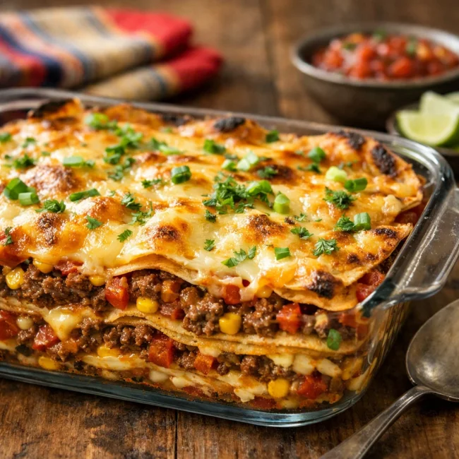 Traditional Mexican Layered Casserole