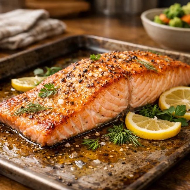 Traditional Oven-Baked Salmon