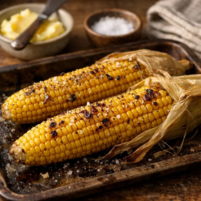 Traditional Oven Roasted Corn on the Cob