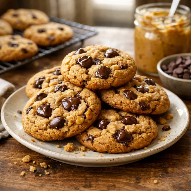Traditional Peanut Butter Chocolate Chip Cookies