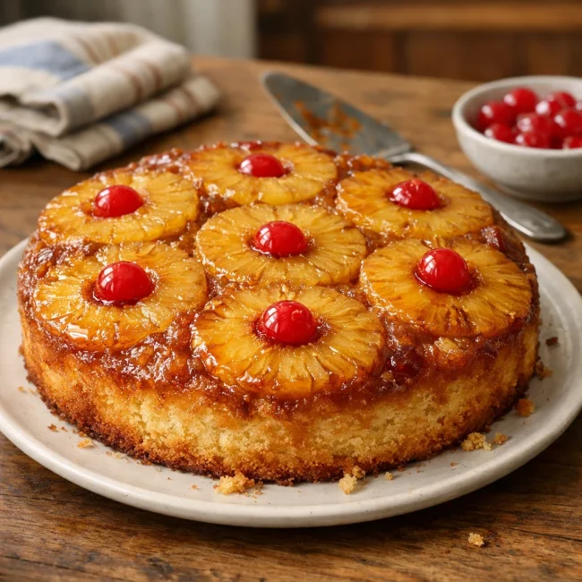 Traditional Pineapple Upside-Down Cake