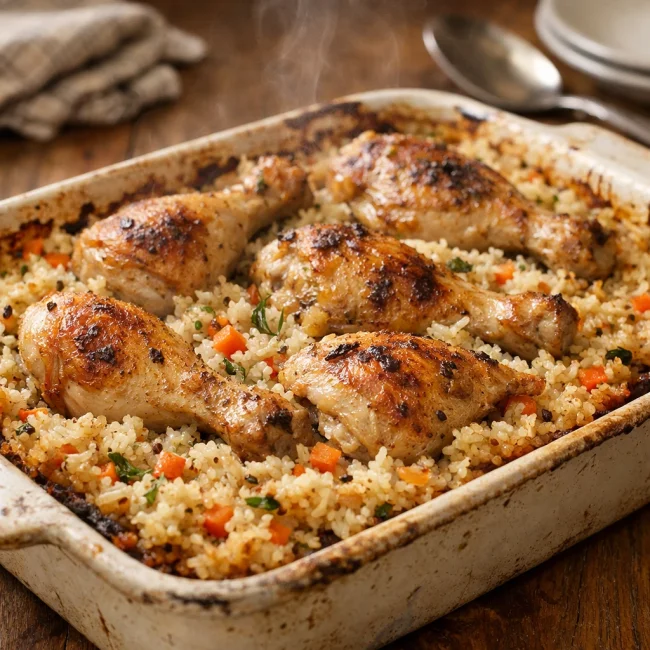Traditional Rice and Chicken Bake