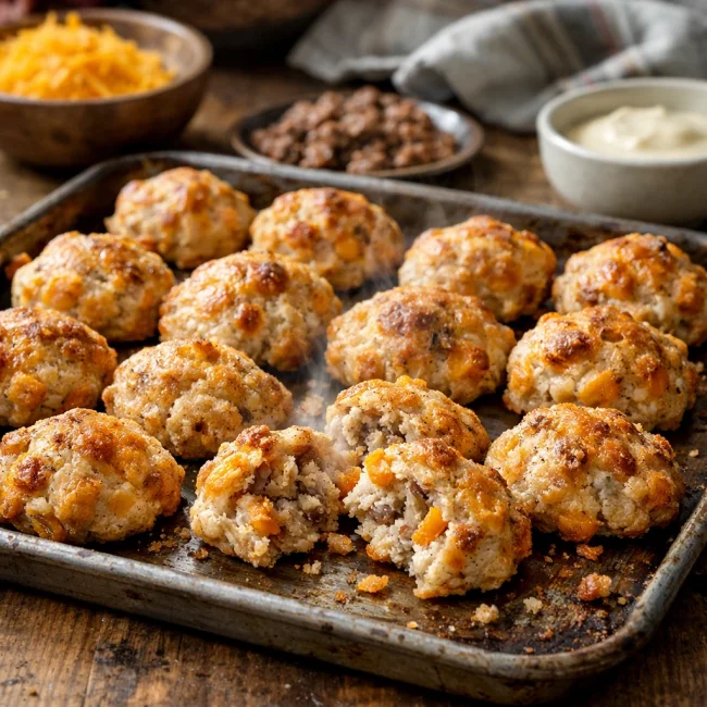 Traditional Sausage and Cheese Bites