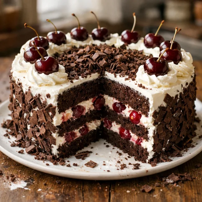 Traditional Schwarzwälder Kirschtorte