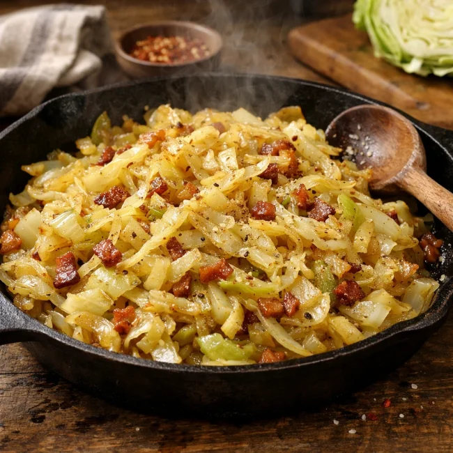 Traditional Skillet Cabbage