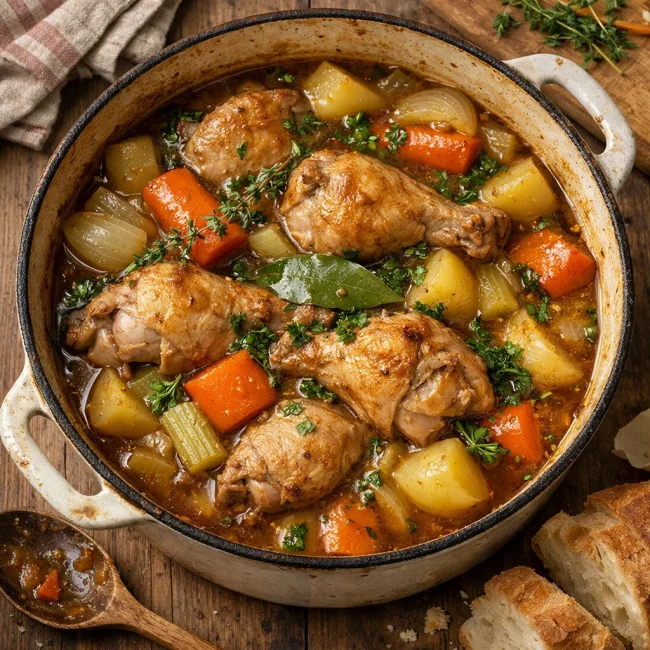 Traditional Slow-Cooked Chicken Stew