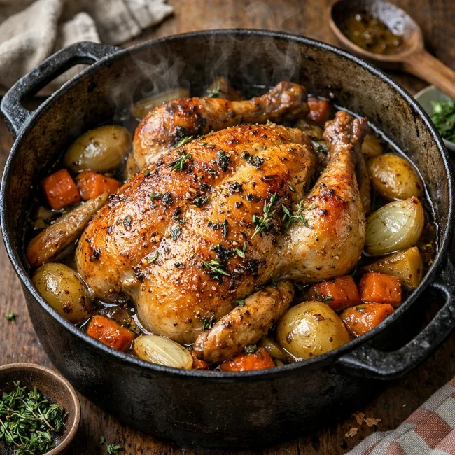 Traditional Slow-Cooked Herb Chicken