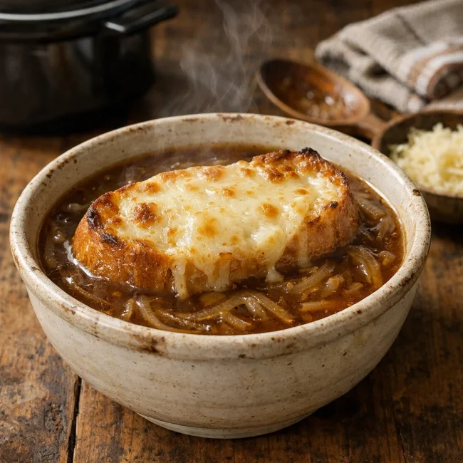 Traditional Slow Cooker Onion Soup