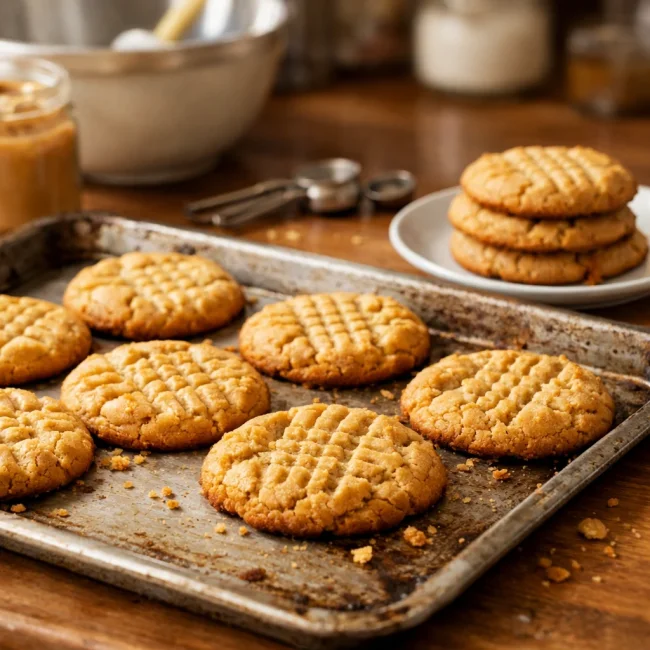 Traditional Soft Peanut Butter Cookies
