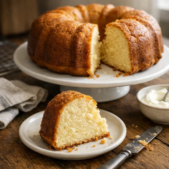 Traditional Sour Cream Pound Cake