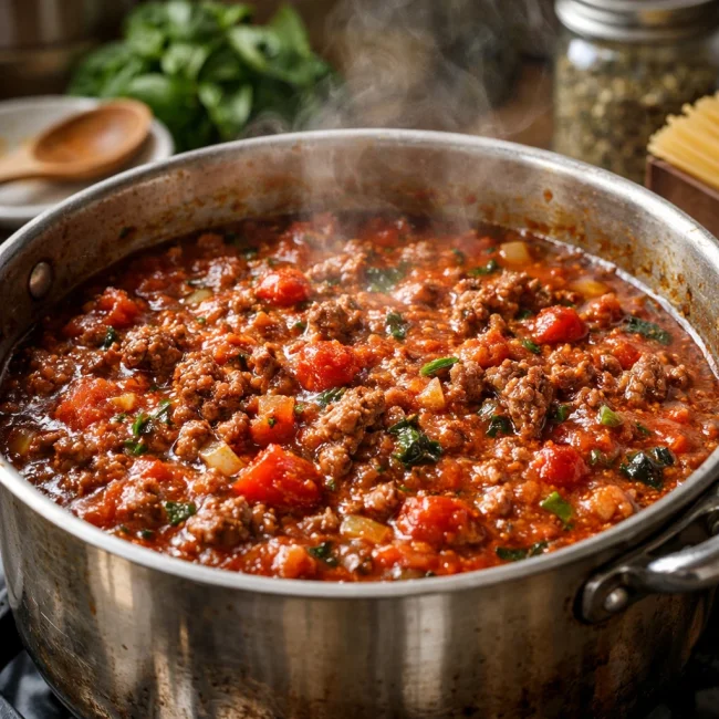 Traditional Spaghetti Meat Sauce