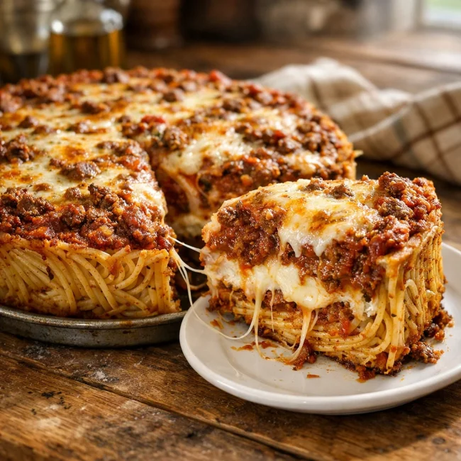 Traditional Spaghetti Pie