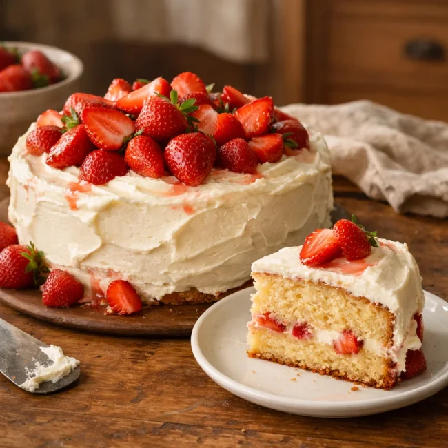 Traditional Strawberry Cake