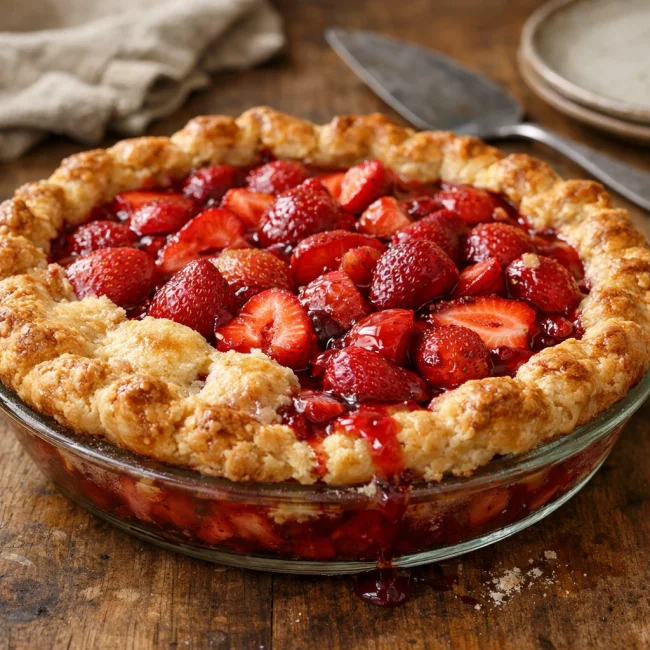 Traditional Strawberry Delight Pie