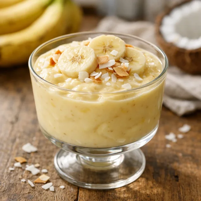 Tropical Banana Coconut Pudding