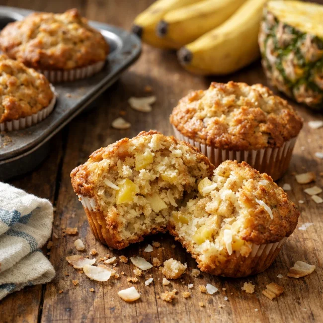 Tropical Banana Muffins