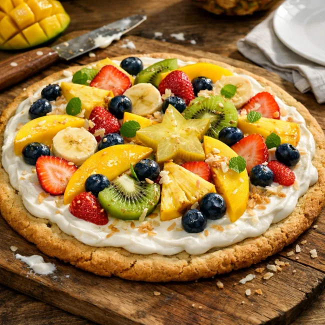 Tropical Bliss Fruit Pizza