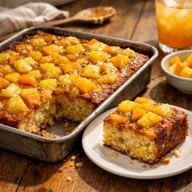 Tropical Breeze Fruit Cocktail Cake