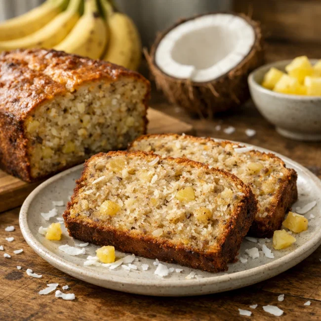 Tropical Coconut Banana Bread