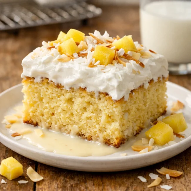 Tropical Coconut Tres Leches Cake