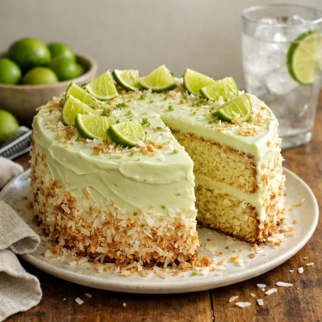 Tropical Key Lime Delight Cake