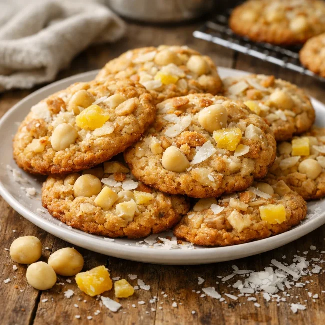 Tropical Macadamia Coconut Cookies
