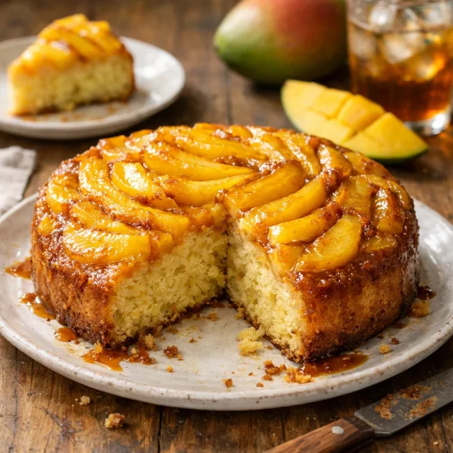 Tropical Mango Upside-Down Cake
