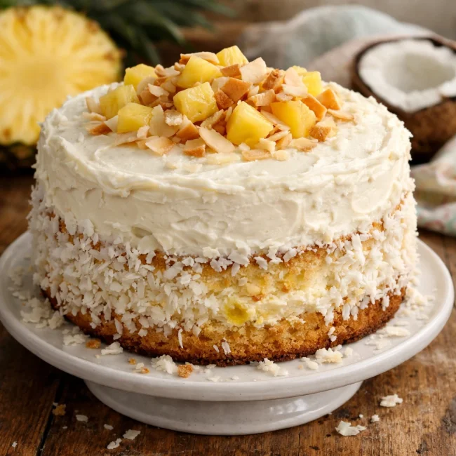 Tropical Pineapple Coconut Dream Cake