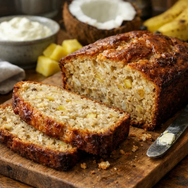 Tropical Sour Cream Banana Bread