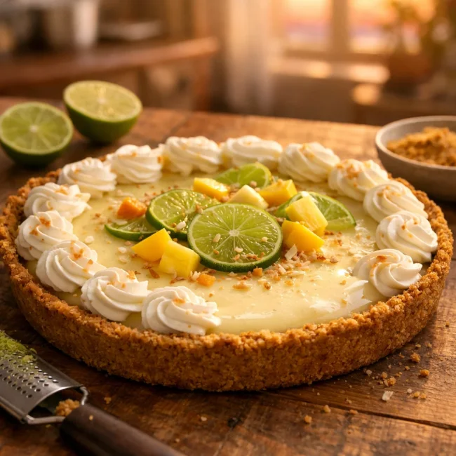 Tropical Sunset Key Lime Pie