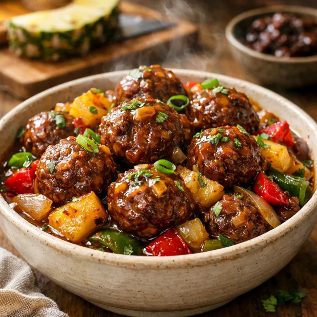 Tropical Sweet and Sour Meatballs