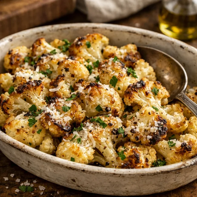 Truffle and Parmesan Roasted Cauliflower