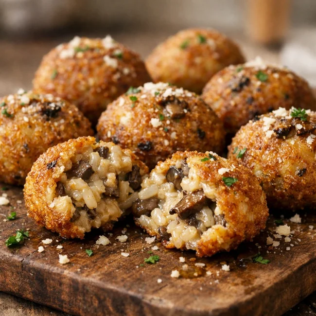 Truffle Mushroom Risotto Bites