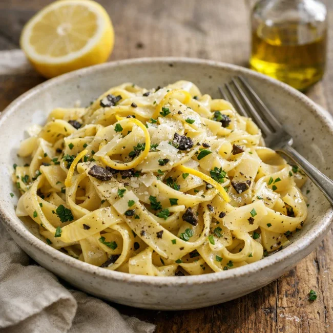Truffle Pasta with Lemon and Herbs
