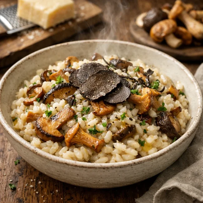 Truffle Risotto with Wild Mushrooms
