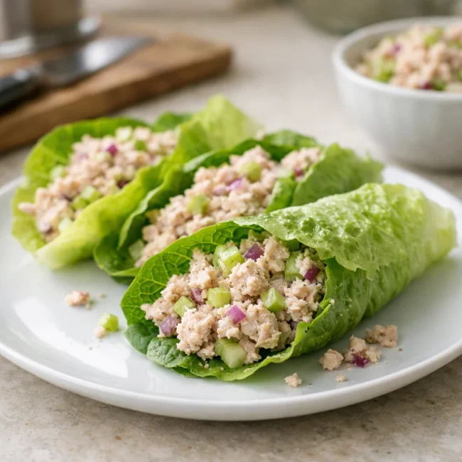 Tuna Salad Lettuce Wraps