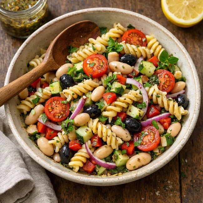 Tuscan Herb & Bean Pasta Salad
