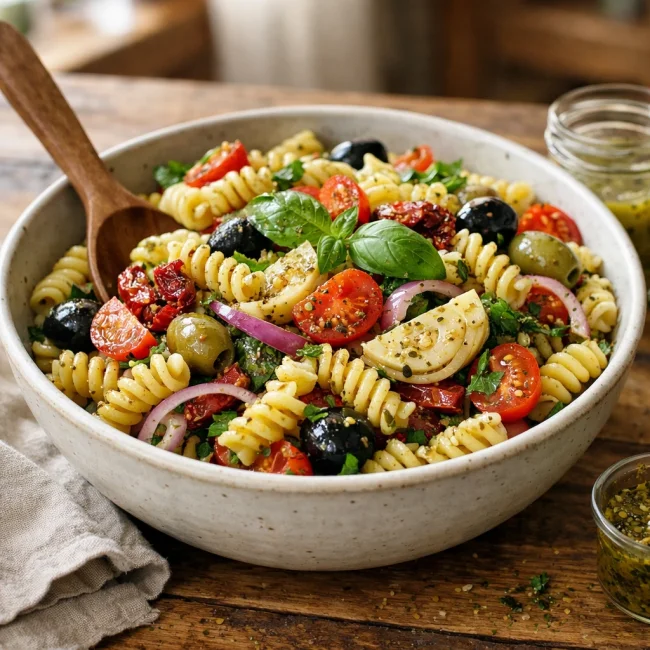 Tuscan Herb Italian Pasta Salad