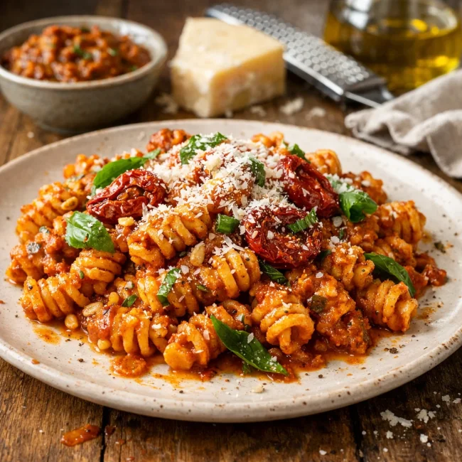 Tuscan Sun-Dried Tomato Pesto Pasta