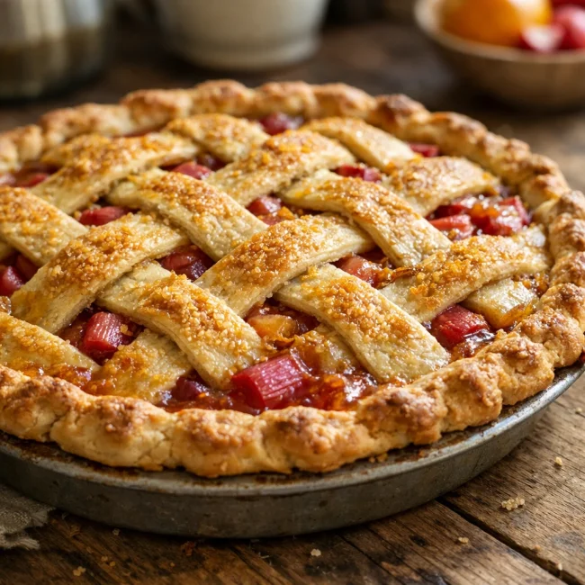 Twist of Citrus Rhubarb Pie