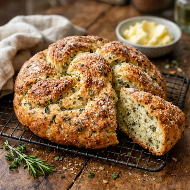 Twisted Herb Irish Soda Bread