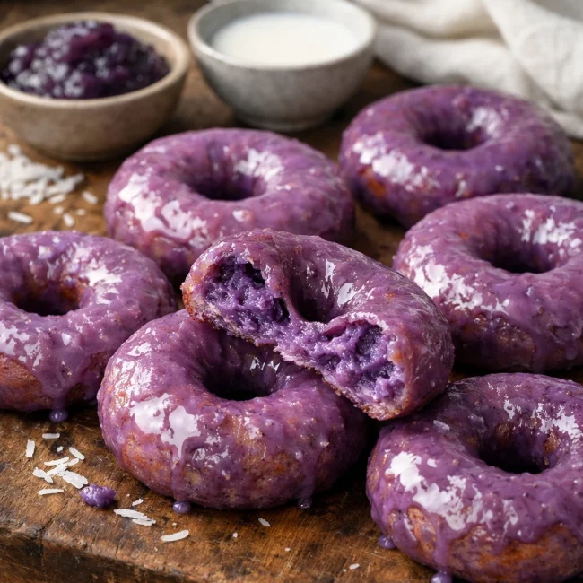 Ube Mochi Donuts
