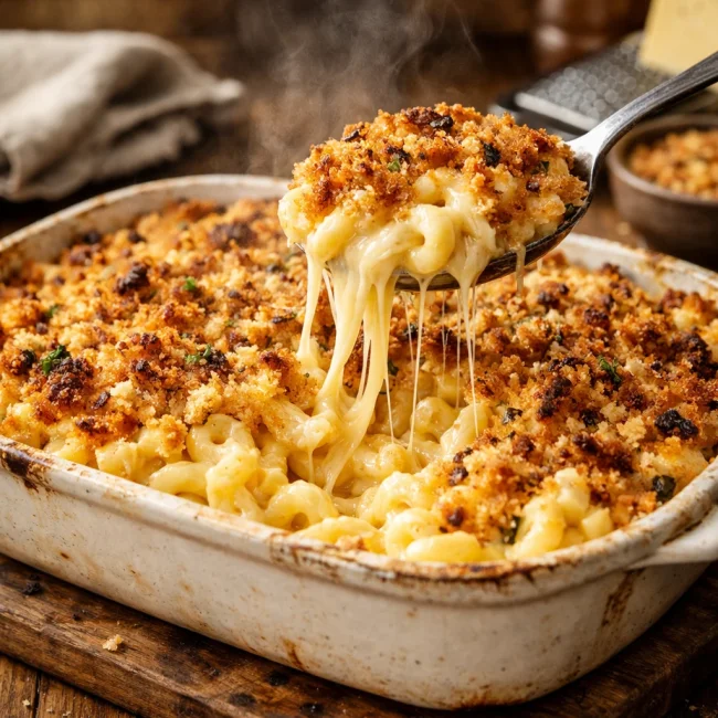 Ultimate Baked Mac & Cheese with a Crispy Twist