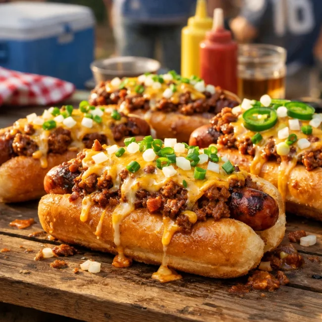 Ultimate Chili Cheese Dogs