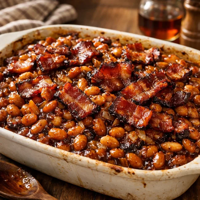 Unique Maple Bacon Baked Beans