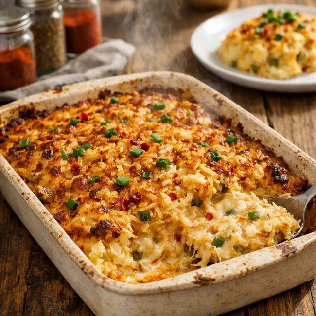 Unique Spicy Hash Brown Casserole