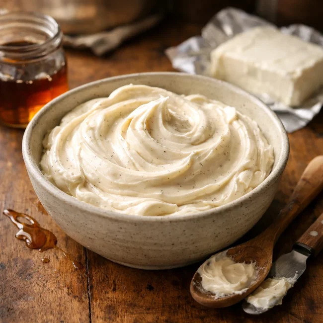 Vanilla Bean Maple Cream Cheese Frosting