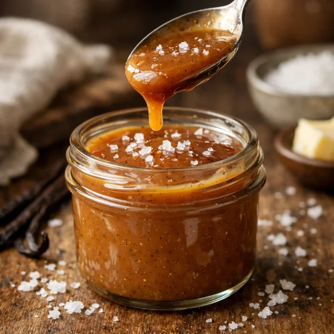 Vanilla Bean Salted Caramel Sauce