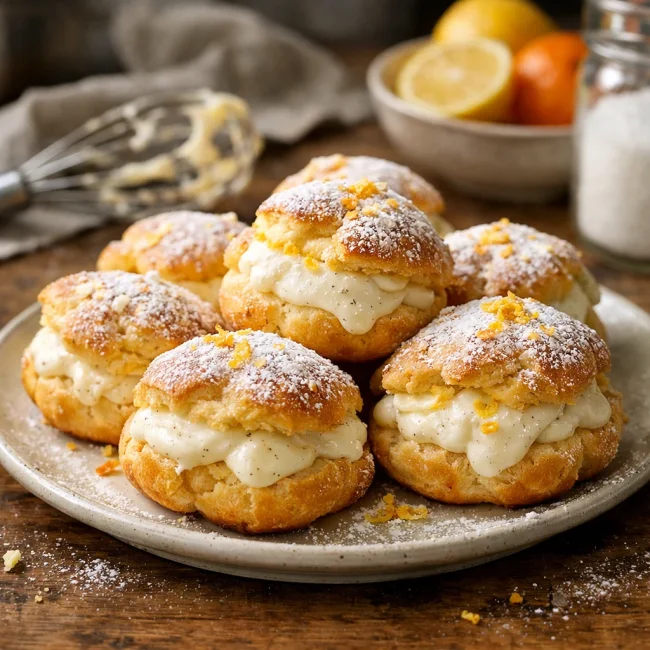 Vanilla Citrus Cream Puffs